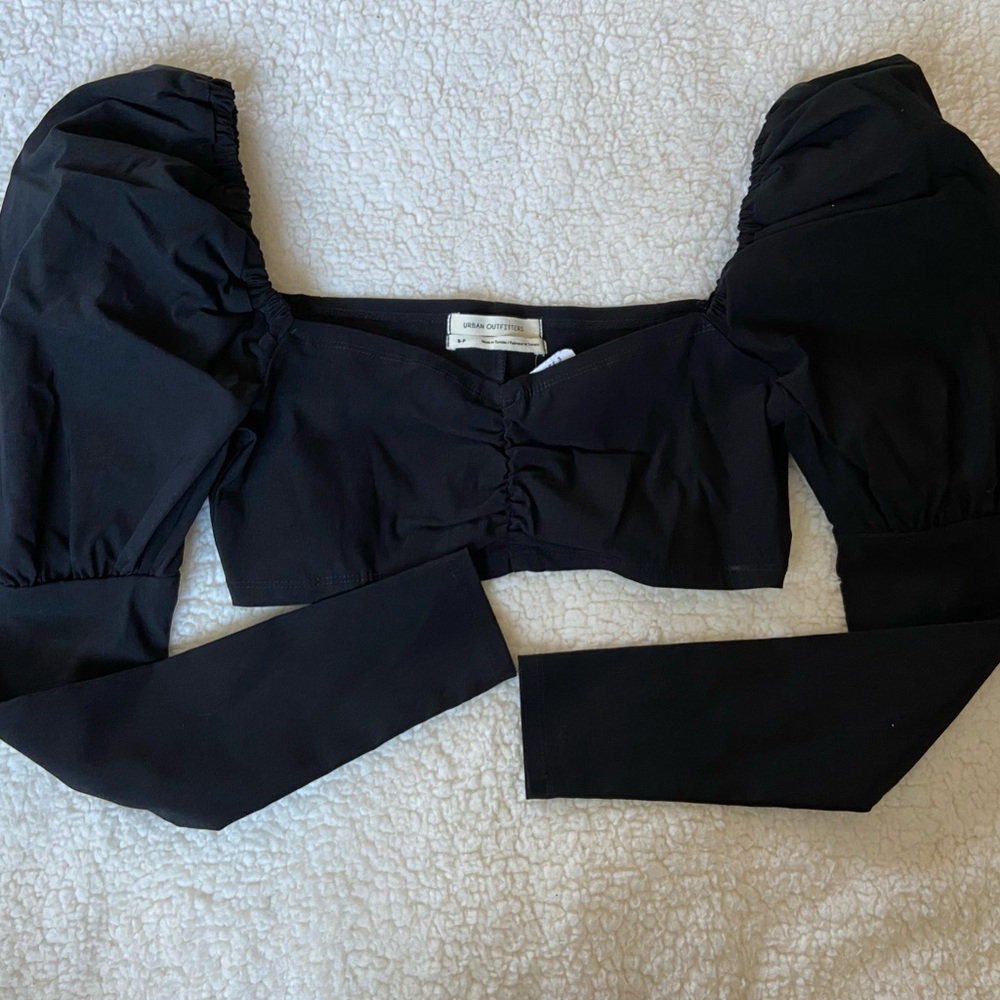 Urban Outfitters Puffed Long Sleeve Crop Top